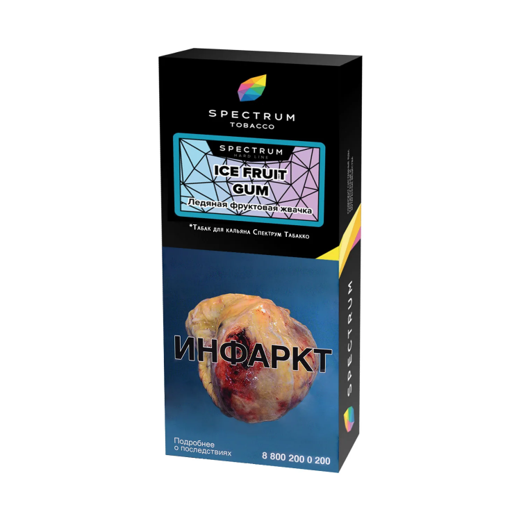 Табак Spectrum Hard Line - Ice Fruit Gum (Ледяная Жвачка) 100 гр