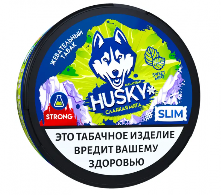 Жевательный табак HUSKY STRONG SLIM - SWEET MINT