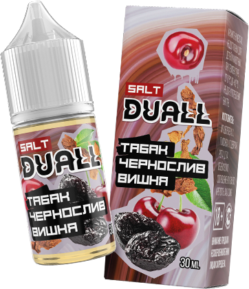 Жидкость DUALL Hard Salt Ultra - Табак Чернослив Вишня 30 мл (20 Ultra)